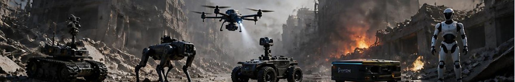 Yıkılmış binalar arasında arama kurtarma robotları